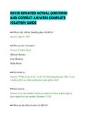 KDCHI UPDATED ACTUAL QUESTIONS&NewLine;AND CORRECT ANSWERS COMPLETE&NewLine;SOLUTION GUIDE