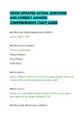 KDCHI UPDATED ACTUAL QUESTIONS&NewLine;AND CORRECT ANSWERS&NewLine;COMPREHENSIVE STUDY GUIDE