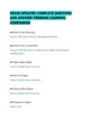 KDCHI UPDATED COMPLETE QUESTIONS&NewLine;AND ANSWERS PREMIUM LEARNING&NewLine;COMPANION