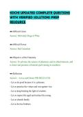 KDCHI UPDATED COMPLETE QUESTIONS&NewLine;WITH VERIFIED SOLUTIONS PREP&NewLine;RESOURCE