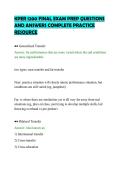 KPER 1200 FINAL EXAM PREP QUESTIONS&NewLine;AND ANSWERS COMPLETE PRACTICE&NewLine;RESOURCE