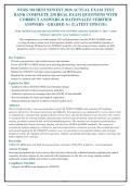 NURS 310 HESI NEWEST 2026 ACTUAL EXAM TEST&NewLine;BANK COMPLETE 250 REAL EXAM QUESTIONS WITH&NewLine;CORRECT ANSWERS & RATIONALES VERIFIED&NewLine;ANSWERS - GRADED A&plus; &lpar;LATEST UPDATE&rpar;