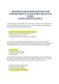 HESI Mental Health RN V1&ndash;V3 Test Bank Questions and Verified Answers 2026 &vert; Latest HESI Mental Health Exam Review &vert; Comprehensive Study Guide