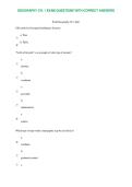 GEOGRAPHY CH&period; 1 EXAM QUESTIONS WITH CORRECT ANSWERS