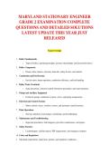 MARYLAND STATIONARY ENGINEER &NewLine;GRADE 2 EXAMINATION COMPLETE &NewLine;QUESTIONS AND DETAILED SOLUTIONS &NewLine;LATEST UPDATE THIS YEAR JUST &NewLine;RELEASED