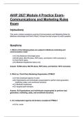 AHIP 2027 Module 4 Practice Exam- &NewLine;Communicationṣ and Marketing Ruleṣ &NewLine;Exam 