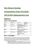 2026&sol;2027 New Mexico Nursing Jurisprudence Exam Test Bank &lpar;NPA & NM BON Administrative Law&rpar; &vert; S-Tier Mastery & Complete Rationales