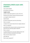 Chemistry D425 exam with answers
