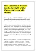 Iowa Commercial Pesticide Application Right-of-Way &lpar;Category 6&rpar; exam with answers