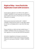 Right of Way - Iowa Pesticide Applicator exam with answers