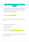 AANP AGPCNP PSI TEST 1 & 2 FINAL EXAM QUESTIONS WITH CORRECT ANSWERS