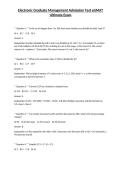 Electronic Graduate Management Admission Test eGMAT Ultimate Exam