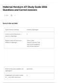 Maternal Newborn ATI Study Guide 2026&NewLine;Questions and Correct Answers