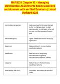 MAR3231 Chapter 12 - Managing&NewLine;Merchandise Assortments Exam Questions&NewLine;and Answers with Verified Solutions &vert; Latest&NewLine;Updated 2026