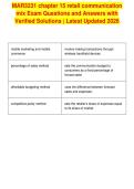 MAR3231 chapter 15 retail communication&NewLine;mix Exam Questions and Answers with&NewLine;Verified Solutions &vert; Latest Updated 2026&NewLine;