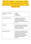 MAR 3231 Chapter 17 store layout&comma; design&NewLine;and visual merchandising Exam Questions&NewLine;and Answers with Verified Solutions &vert; Latest&NewLine;Updated 2026
