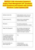 MAR3231 CH9&colon; Information Systems &&NewLine;Supply Chain Management &lpar;UF&comma; Goodman&rpar;&NewLine;Exam Questions and Answers with Verified&NewLine;Solutions &vert; Latest Updated 2026&NewLine;