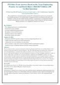 PE Ethics Exam Answers Based on the Texas Engineering&NewLine;Practice Act and Board Rules