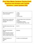 Penn State Master Gardener Practice Exam&NewLine;Questions and Answers with Verified&NewLine;Solutions &vert; Latest Updated 2026