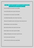MGT 8803 - MATCH ACCOUNT TO ACCOUNT CLASSIFICATION QUESTIONS WITH ACCURATE ANSWERS