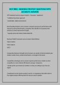 MGT 8803 - BUSINESS STRATEGY QUESTIONS WITH ACCURATE ANSWERS