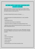 MGT 8803 SUPPLY CHAIN EXAM QUESTIONS WITH ACCURATE ANSWERS
