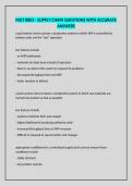 MGT 8803 - SUPPLY CHAIN QUESTIONS WITH ACCURATE ANSWERS