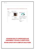 Shadow Health Cardiovascular Assessment &vert; Rochelle Joseph &lpar;DCE&rpar; 2026 &vert; 105&plus; Q&A with Rationales