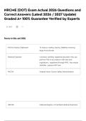 NRCME &lpar;DOT&rpar; Exam Actual 2026 Questions and Correct Answers &lpar;Latest 2026 &sol; 2027 Update&rpar; Graded A&plus; 100&percnt; Guarantee Verified by Experts