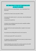 MGT 8803 EXAM II STUDY SET QUESTIONS WITH ACCURATE ANSWERS