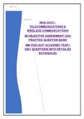 WGU D413 Telecommunications & Wireless Communications OA Exam Bank 2026-2027 &vert; 215&plus; Questions with Rationales