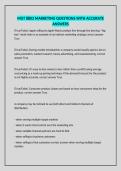 MGT 8803 MARKETING QUESTIONS WITH ACCURATE ANSWERS
