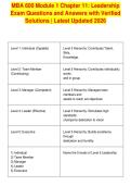 MBA 600 Module 1 Chapter 11&colon; Leadership&NewLine;Exam Questions and Answers with Verified&NewLine;Solutions &vert; Latest Updated 2026