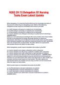 N262 CH 13 Delegation Of Nursing Tasks Exam Latest Update