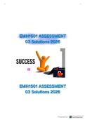 EMH1501 ASSESSMENT 03 Solutions 2026