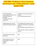 MBA 704 McLaughlin exam 3 Questions and&NewLine;Answers with Verified Solutions &vert; Latest&NewLine;Updated 2026&NewLine;