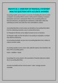 FINA470 CH&period;1&colon; OVERVIEW OF FINANCIAL STATEMENT ANALYSIS QUESTIONS WITH ACCURATE ANSWERS