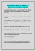 FINA 470 EXAM 1 &lpar;MENDEZ&rpar;&colon; CHAPTER 1&comma;2&comma;3&comma;4 QUESTIONS WITH ACCURATE ANSWERS