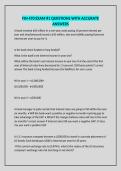 FIN 470 EXAM &num;1 QUESTIONS WITH ACCURATE ANSWERS