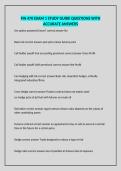 FIN 470 EXAM 1 STUDY GUIDE QUESTIONS WITH ACCURATE ANSWERS
