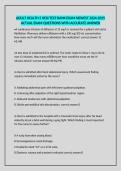 ADULT HEALTH 2 HESI TEST BANK EXAM NEWEST 2024-2025 ACTUAL EXAM QUESTIONS WITH ACCURATE ANSWER