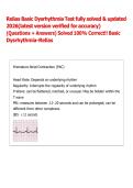 Relias Basic Dysrhythmia Test fully solved & updated &NewLine;2026&lpar;latest version verified for accuracy&rpar; &NewLine;&lpar;Questions &plus; Answers&rpar; Solved 100&percnt; Correct&excl;&excl; Basic &NewLine;Dysrhythmia-Relias 