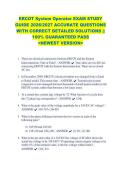 ERCOT System Operator EXAM STUDY &NewLine;GUIDE 2026&sol;2027 ACCURATE QUESTIONS &NewLine;WITH CORRECT DETAILED SOLUTIONS &vert;&vert; &NewLine;100&percnt; GUARANTEED PASS &NewLine;<NEWEST VERSION> 
