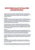 NUR 270 Med Surg Ch 23 Exam With Complete Solutions