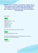 ANTR 350 - Unit 3&colon; Cranial Nerves&comma; Special Senses&comma; Autonomic Nervous&NewLine;System&comma; Endocrine System &vert; Complete Study Guide with Q&A Match&NewLine;the cranial nerve name to the correct Roman numeral&period; Olfactory &equals;&NewLine;Optic &equals; Oculomotor &equals; Questions and Answers with Verifie