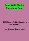 Basic Water Works Operations Exam Questions & Answers PDF &vert; Complete Water Operator Study Guide