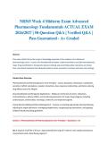 NR565 Week 4 Midterm Exam Advanced Pharmacology Fundamentals ACTUAL EXAM 2026&sol;2027 &vert; 50-Question Q&A &vert; Verified Q&A &vert; Pass Guaranteed - A&plus; Graded