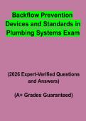 Backflow Prevention Devices and Standards in Plumbing Systems Exam Questions & Answers PDF &vert; Certification Study Guide