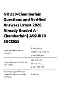 NR 228 &vert; Chamberlain  &vert; Questions and Verified Answers &vert; Latest 2026 Already Graded A -Chamberlain 