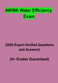 AWWA Water Efficiency Exam Questions & Answers PDF &vert; Complete Certification Study Guide